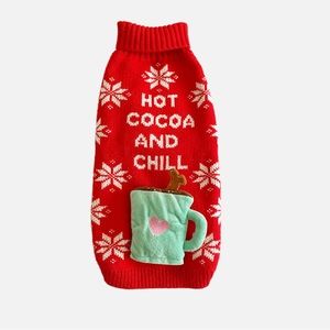 Hot CoCo and Chill Dog Sweater with attached plush mug (s/m)
